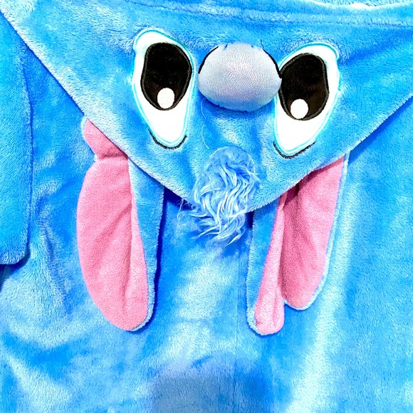 Disney’s STITCH Halloween Hooded Union Suit Costume Full Front Zip Sz Sm 4-6 - Picture 6 of 8